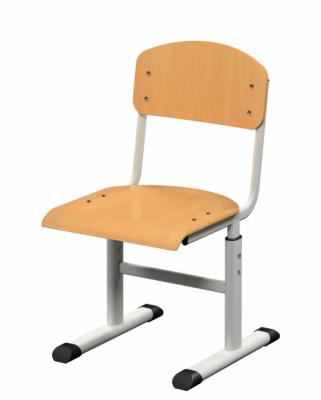 Стілець Т-подіб. з рег.глиби. сид-ня та анатом. сидінням, 391х485х740-860 мм, №5-7 АНШАР ГРУП (132450F HPL) плоскоовал. зміцнена труба, з покриттям фанер HPL